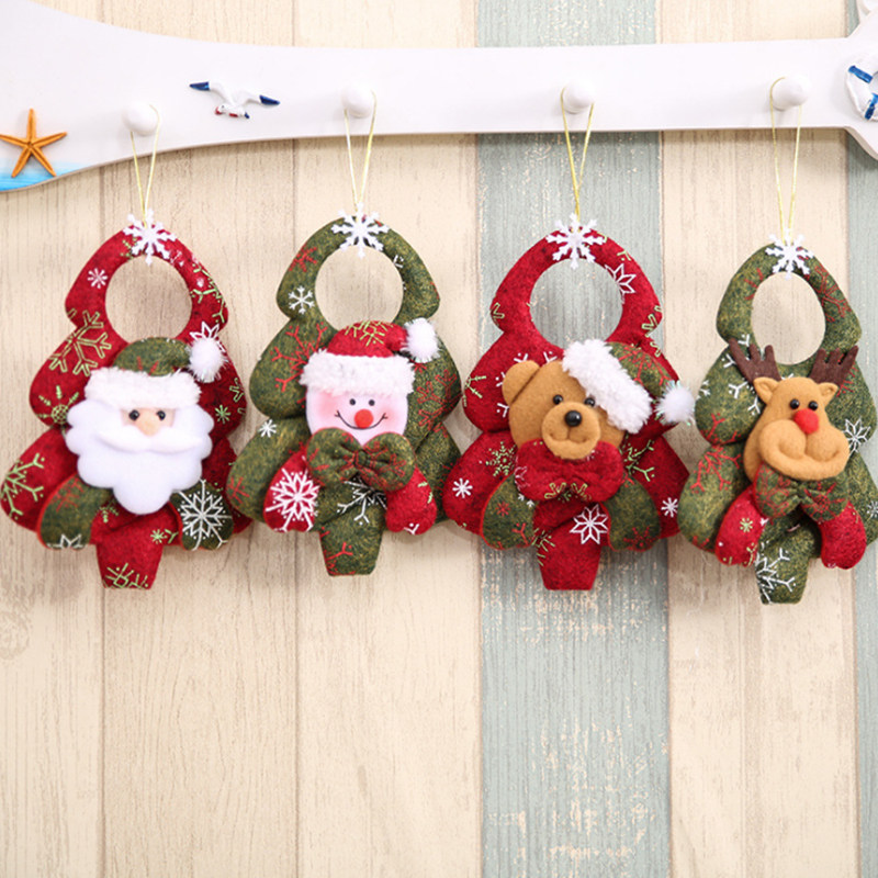 新款圣诞节装饰品 立体圣诞老人挂件 圣诞树挂件 圣诞无纺布挂件