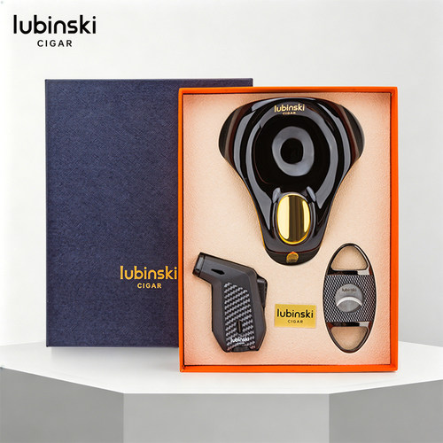 Lubinski雪茄剪刀充气打火机烟缸