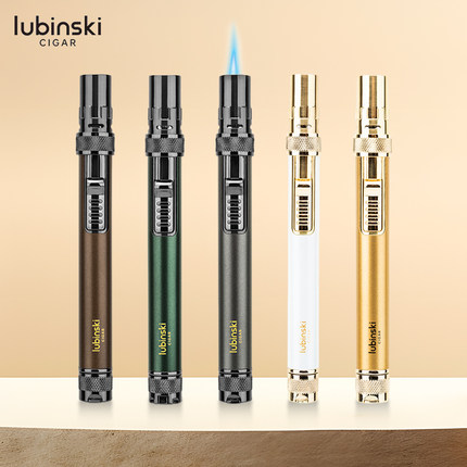 LUBINSKI鲁宾斯基雪茄打火机单直冲多功能喷枪带开孔器持烟灰器