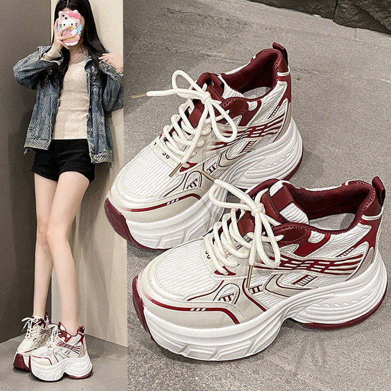 2026春季新款10cm内增高女鞋厚底小个子老爹鞋百搭高跟运动休闲鞋,女鞋,老爹鞋,淘宝优惠券,粉丝福利购,淘宝优惠卷