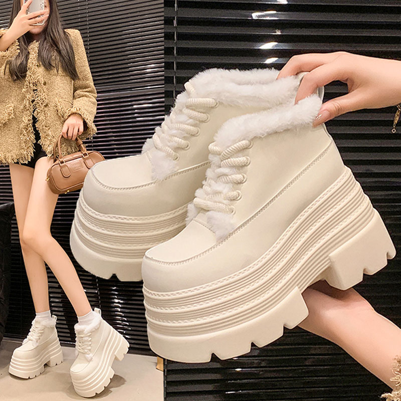 10cm内增高厚底加绒休闲棉鞋