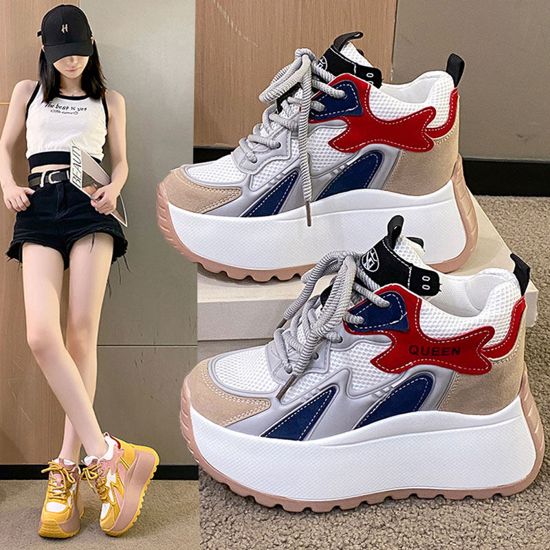 2025秋季新款10cm内增高女鞋厚底高跟老爹鞋女百搭显瘦运动休闲鞋,女鞋,老爹鞋,淘宝优惠券,粉丝福利购,淘宝优惠卷