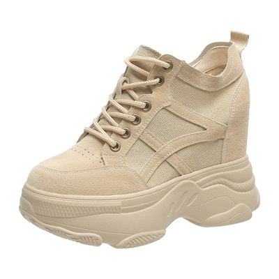 11cm内增高厚底高跟老爹鞋