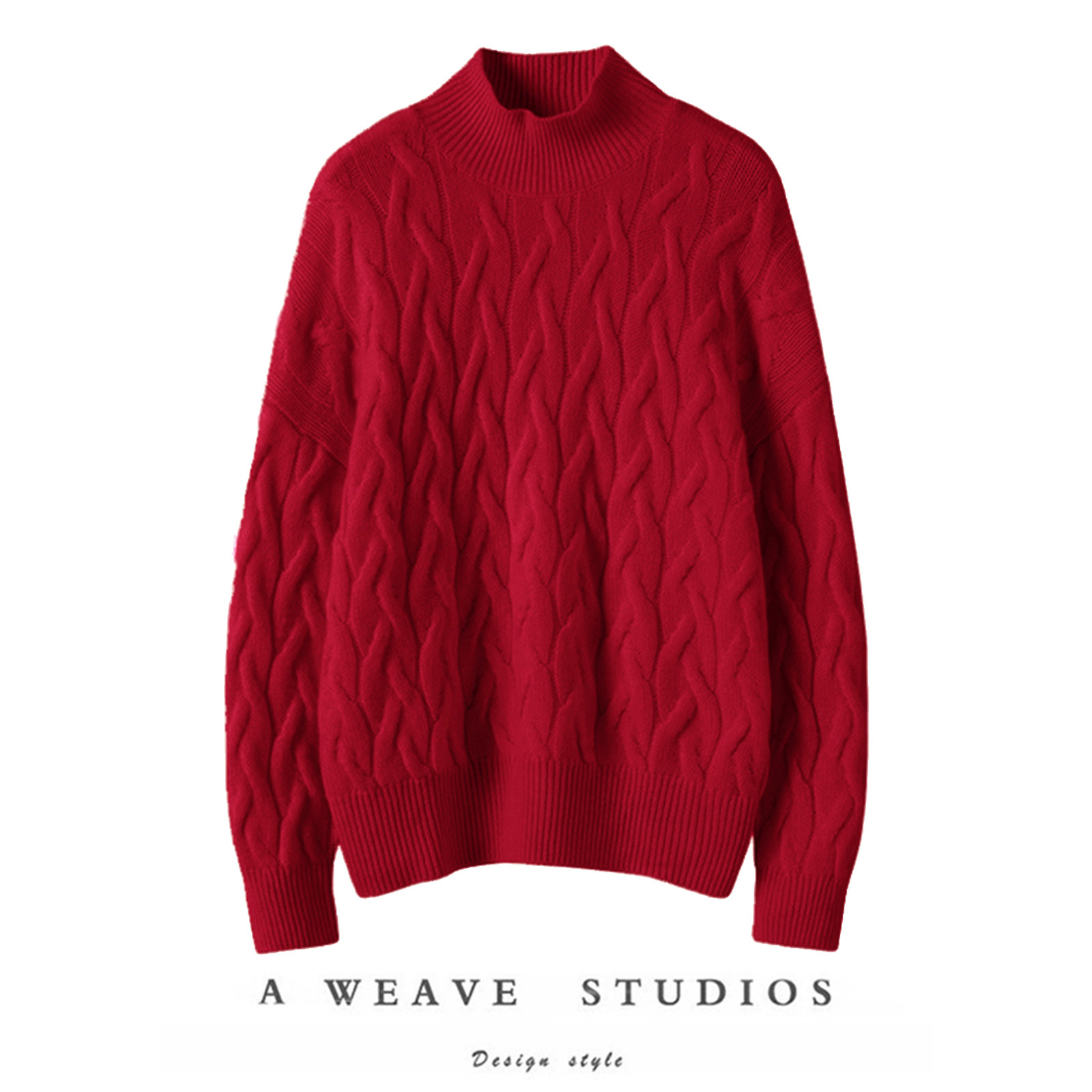 上身敲好看~2025新款通勤复古针织毛衣女新款加厚保暖纯羊绒衫,女装/女士精品,羊绒衫,淘宝优惠券,粉丝福利购,淘宝优惠卷