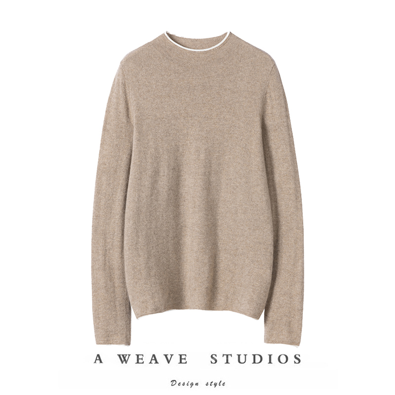 冬简约百搭纯山羊绒衫女打底毛衣