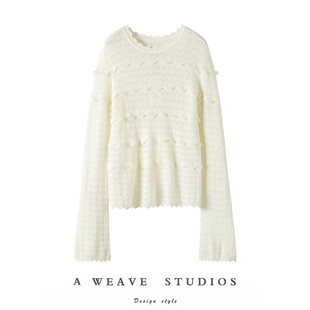 炸 贝壳边100%羊绒上衣套头针织衫 天 25年新款 太爱了 美