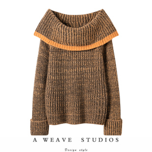 优雅时尚共存~重磅立体针织羊绒衫女多穿法领型 慵懒风羊绒针织衫