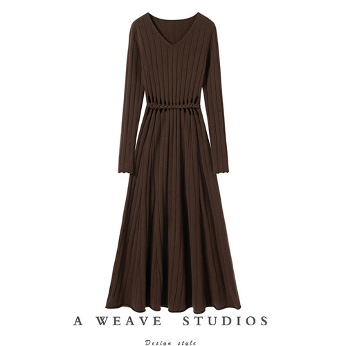 编织镂空美拉德羊绒衫女