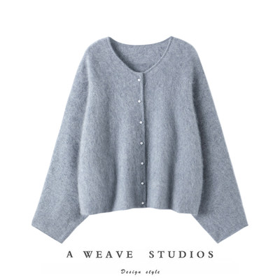 入眼入心感！好搭~25款黑金100%山羊绒拉绒开衫针织毛衣