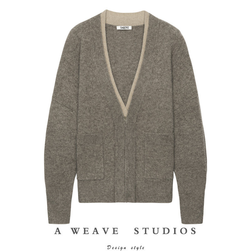 质感续命！腔调感拉满~假两件纯山羊绒针织衫毛衣外套女秋冬,女装/女士精品,羊绒衫,淘宝优惠券,粉丝福利购,淘宝优惠卷