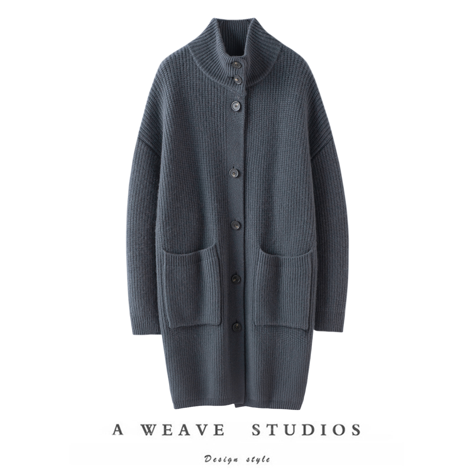 中长款宽松针织开衫外套