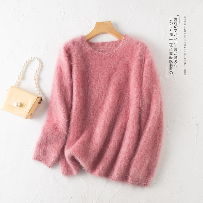 无法比拟~7针岛精3D无缝一体羊绒衫女100山羊绒拉毛拉绒花纱毛衣