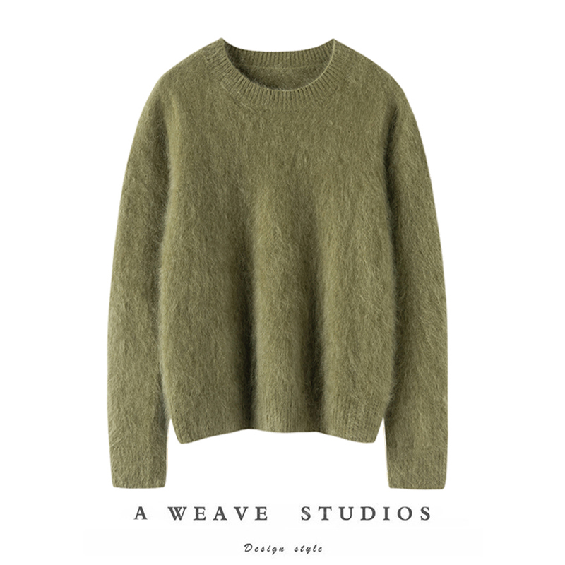 自在舒服~7针岛精3D无缝一体羊绒衫女100山羊绒拉毛针织套头毛衣