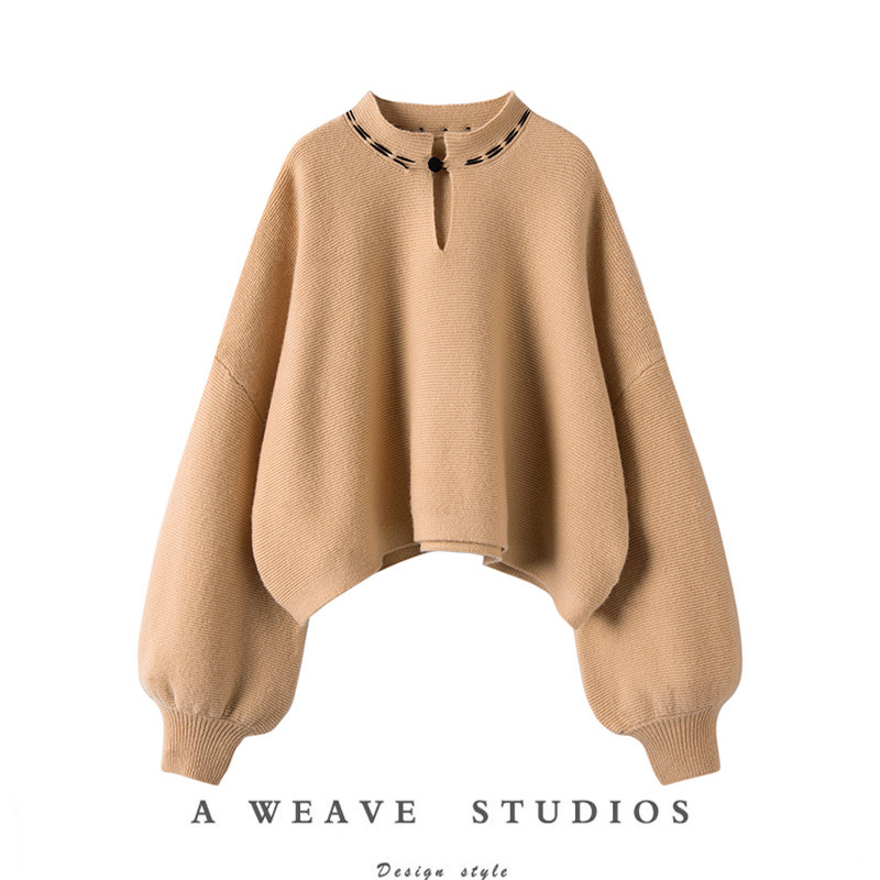 穿出高颜值！立领盘扣蝙蝠袖羊绒衫女圆领加厚纯羊绒毛衣宽松新款,女装/女士精品,羊绒衫,淘宝优惠券,粉丝福利购,淘宝优惠卷