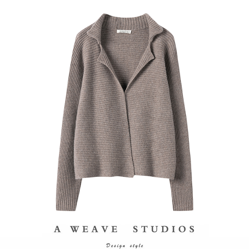 大克重加厚羊绒开衫女