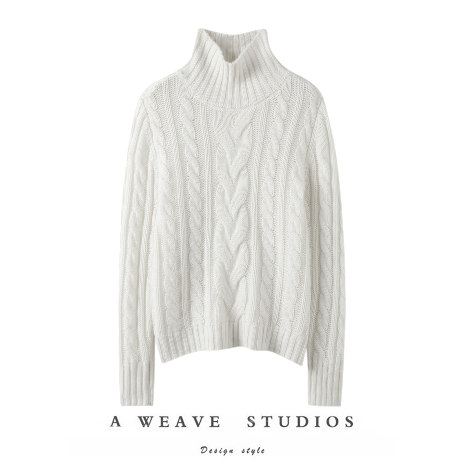 老顾客指定要的~100%纯山羊绒衫套头绞花半高领加厚保暖针织毛衣