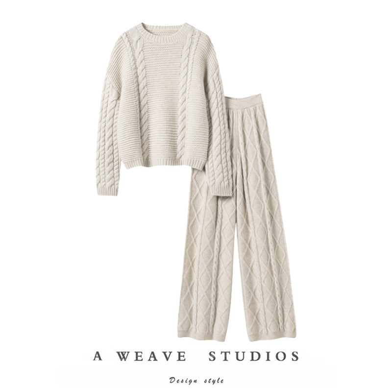 尊享意大利奢！气质爆火！大克重加厚羊绒衫女纯羊绒裤子毛衣套装,女装/女士精品,羊绒衫,淘宝优惠券,粉丝福利购,淘宝优惠卷