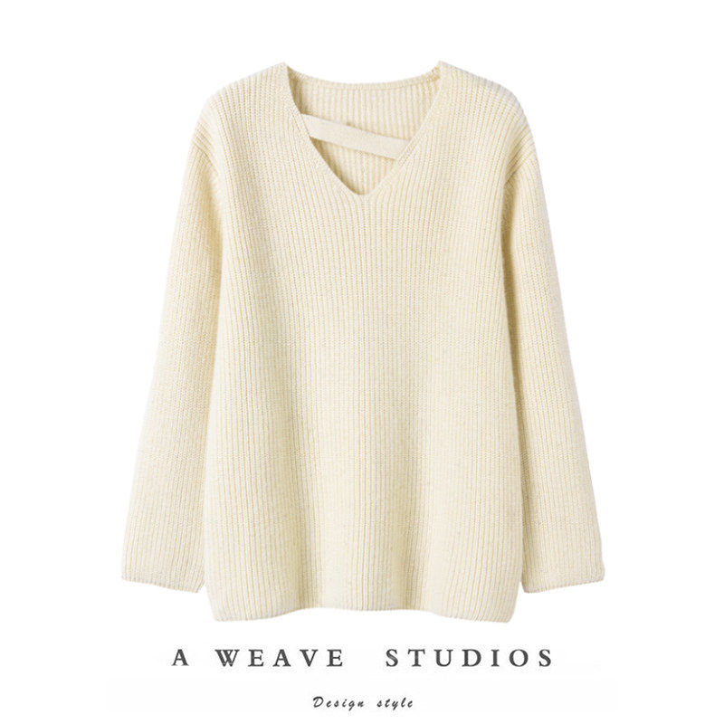 气质显衣品~2026秋冬新款羊绒衫V领长袖宽松毛衣内搭上衣女,女装/女士精品,羊绒衫,淘宝优惠券,粉丝福利购,淘宝优惠卷