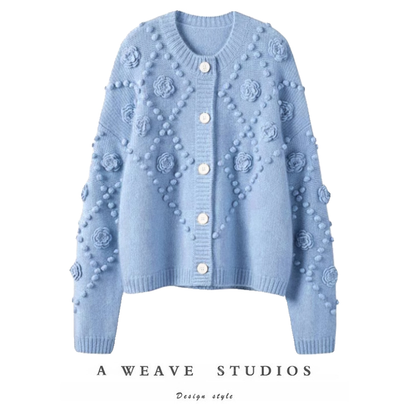 匠心手工 ！2025新款纯山羊绒重工高档豆豆羊绒衫保暖上衣