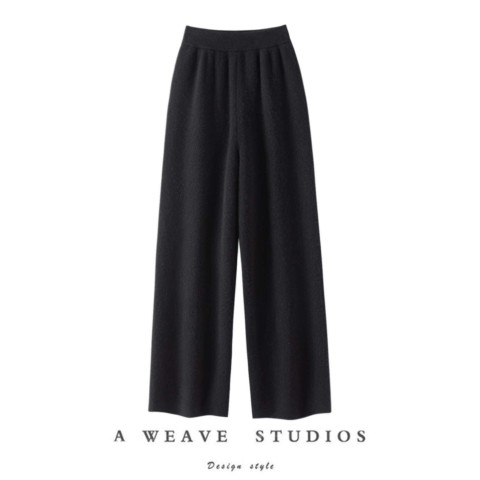 嗷嗷叫加厚四平针！纯山羊绒裤子女外穿休闲针织羊绒直筒裤阔腿裤