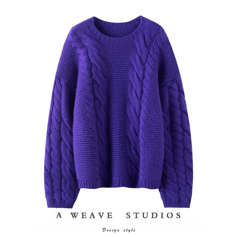 时光沉淀美！显瘦新贵~重磅加厚粗棒针羊绒衫女圆领纯羊绒毛衣冬,女装/女士精品,羊绒衫,淘宝优惠券,粉丝福利购,淘宝优惠卷