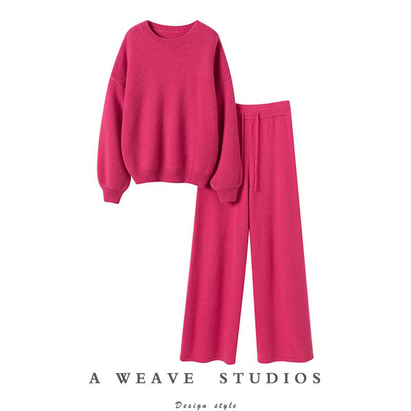 通勤理想型！越穿越爱~灯笼袖加厚纯羊绒衫女毛衣阔腿裤羊绒套装,女装/女士精品,羊绒衫,淘宝优惠券,粉丝福利购,淘宝优惠卷