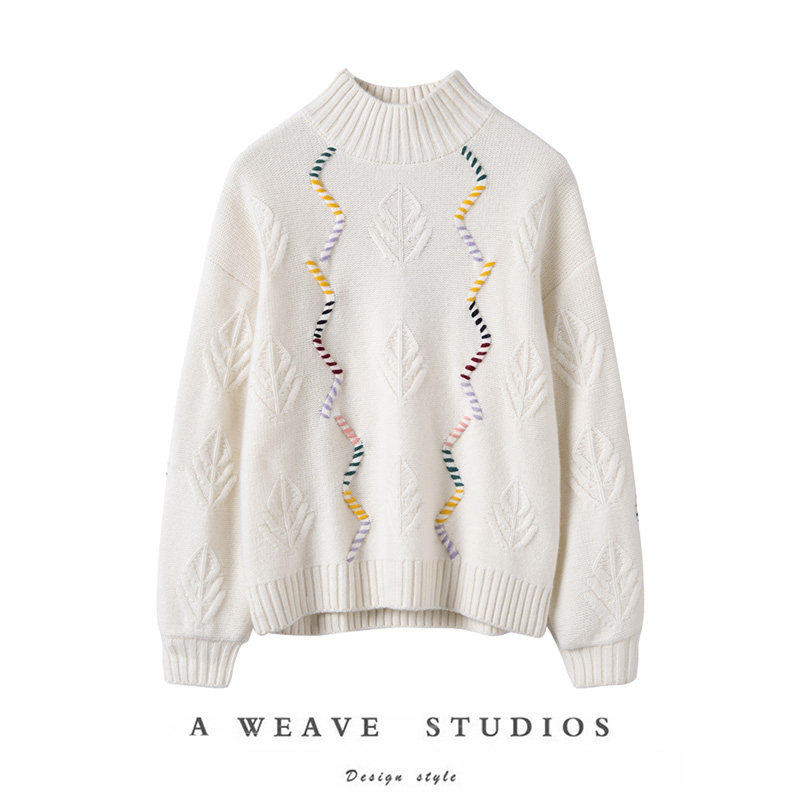 气质唯美好减龄~加厚羊绒衫宽松灯笼袖手工勾边绞花女羊绒毛衣,女装/女士精品,羊绒衫,淘宝优惠券,粉丝福利购,淘宝优惠卷