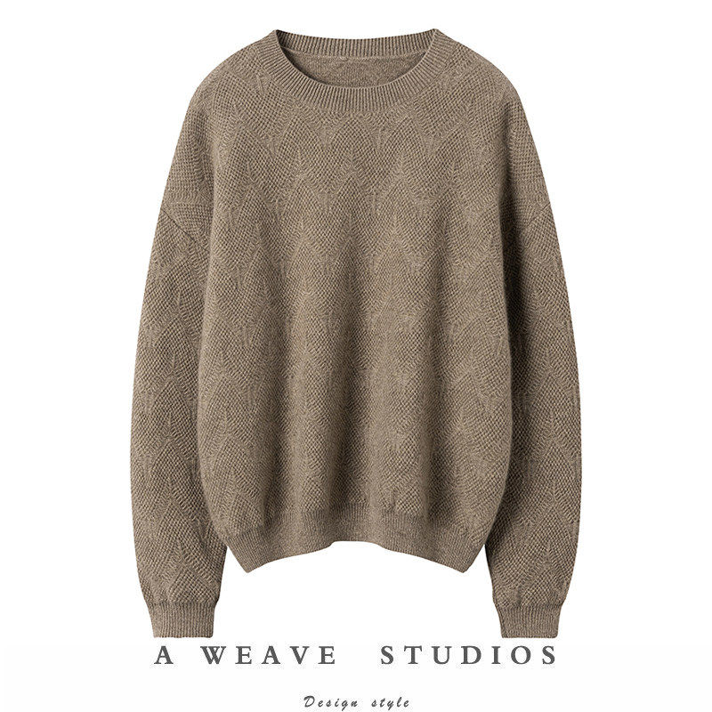 简约素雅不张扬~100%纯羊绒衫女宽松设计感针织打底衫纯羊绒毛衣,女装/女士精品,羊绒衫,淘宝优惠券,粉丝福利购,淘宝优惠卷