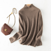 型 闭眼入 高端系列 灵魂版 坑条高领纯羊绒衫 女加厚毛衣女多色