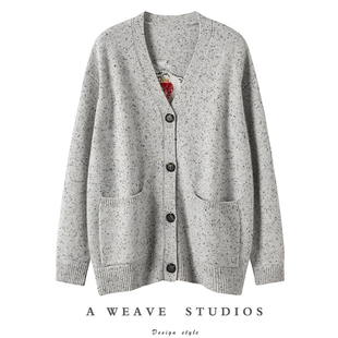 萨琪尼小美人鱼系列！羊绒衫女小美人鱼羊绒开衫宽松针织外套女