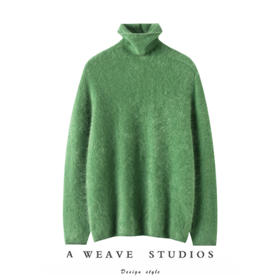 金灿灿拉毛羊绒毛衣无缝打底衫女