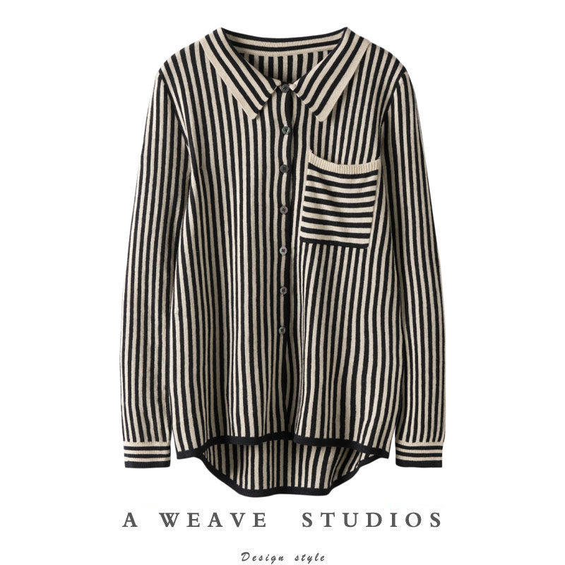 通勤百搭气质款！纯羊绒衫女新款修身条纹衬衫羊绒针织毛衣,女装/女士精品,羊绒衫,淘宝优惠券,粉丝福利购,淘宝优惠卷