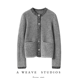 开衫 100%山羊绒立体千层针织背心 两件套 艺术渐变 萨琪尼