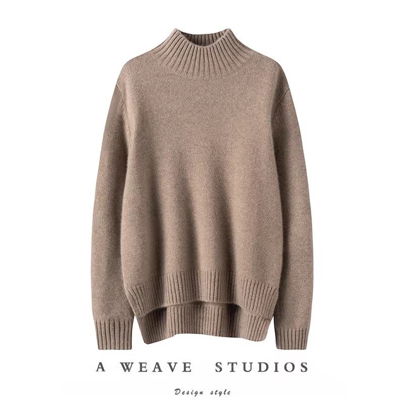 不收后悔！秋冬纯山羊绒衫女宽松加厚高领纯羊绒毛衣前短后长开叉,女装/女士精品,羊绒衫,淘宝优惠券,粉丝福利购,淘宝优惠卷