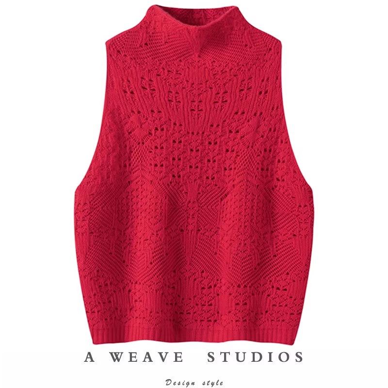 萨琪尼官方正品！羊绒背心马甲女立领无袖镂空提花羊绒马甲,女装/女士精品,羊绒衫,淘宝优惠券,粉丝福利购,淘宝优惠卷