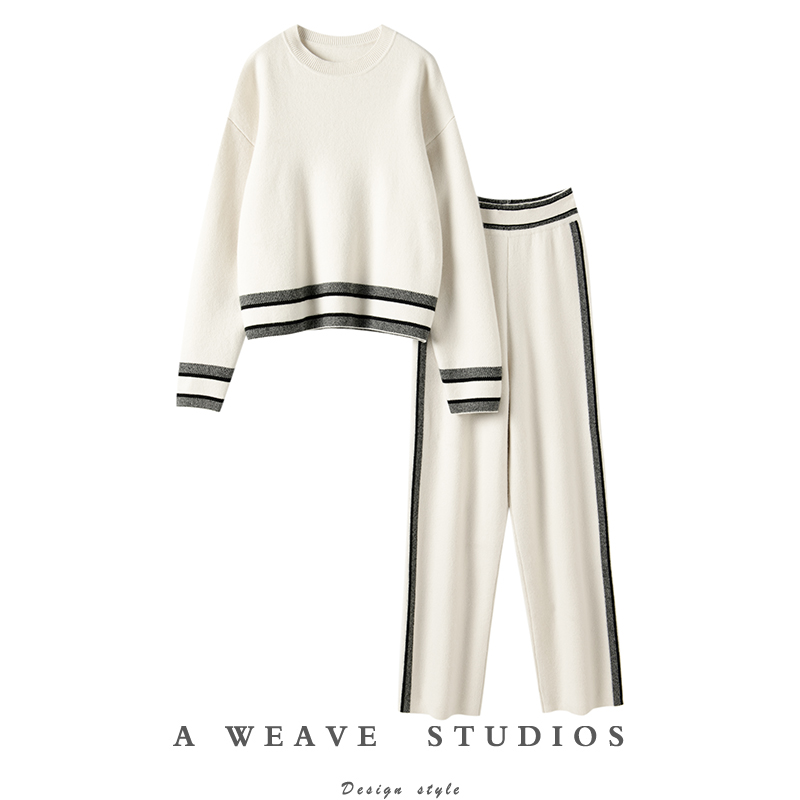 羊绒衫女阔腿裤羊绒套装