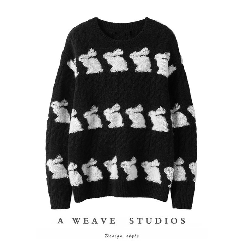 小众力荐尖货！秋冬圆领纯羊绒卡通圈圈绒加厚宽松套头羊绒衫女,女装/女士精品,羊绒衫,淘宝优惠券,粉丝福利购,淘宝优惠卷