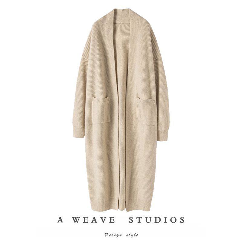 重磅！优雅随性又大气~简约厚实羊绒开衫女中长款毛衣大外套SS232,女装/女士精品,羊绒衫,淘宝优惠券,粉丝福利购,淘宝优惠卷