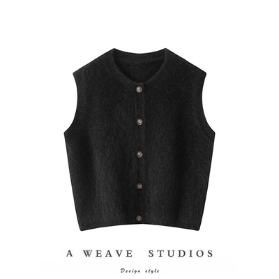 贵气升级！自由主义高端”小动物“貉绒宝藏叠穿显瘦开衫马甲女