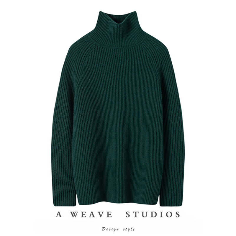 松慵懒设计感羊绒毛衣