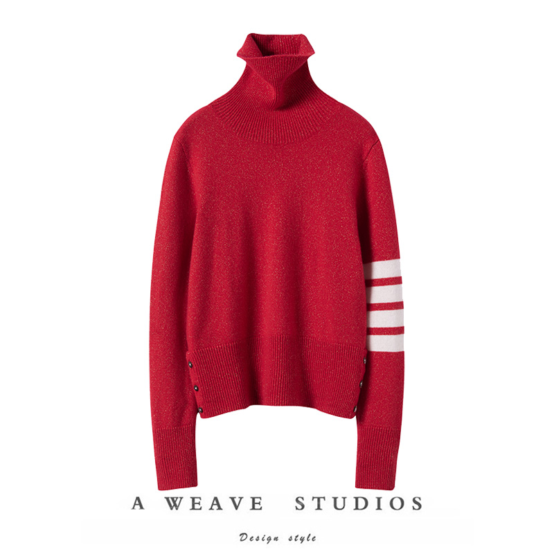 羊绒衫女针织高领套头毛衣秋冬