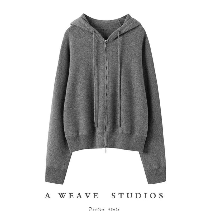 怎么穿都好看！100%纯山羊绒针织连帽拉链衫女加厚宽松针织毛衣,女装/女士精品,羊绒衫,淘宝优惠券,粉丝福利购,淘宝优惠卷