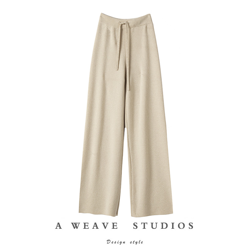 100%纯羊绒阔腿裤百搭垂感好裤子