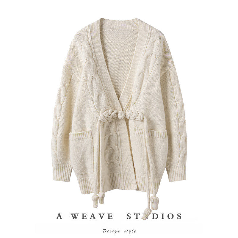 不拘于传统！新中式国风盘扣吊坠纯山羊绒毛衣中长款开衫外套女,女装/女士精品,羊绒衫,淘宝优惠券,粉丝福利购,淘宝优惠卷