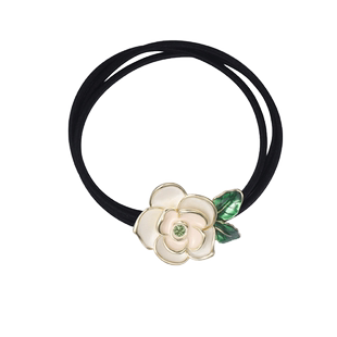 AiQILA哎奇啦白玫瑰系列发圈气质淡雅女橡皮筋简约油画三根皮筋