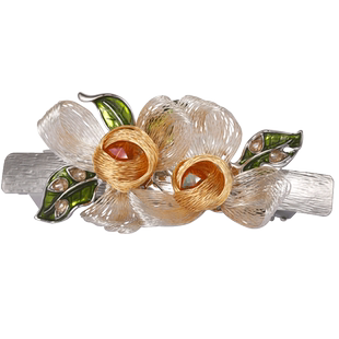 AIQILA哎奇啦设计春夏新款花意系列大发夹后脑勺夹子头饰手工花朵