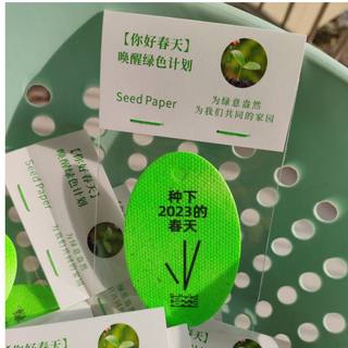 定制你好春天种子纸小礼品创意吊牌植物纸开业开学班级小礼物创意