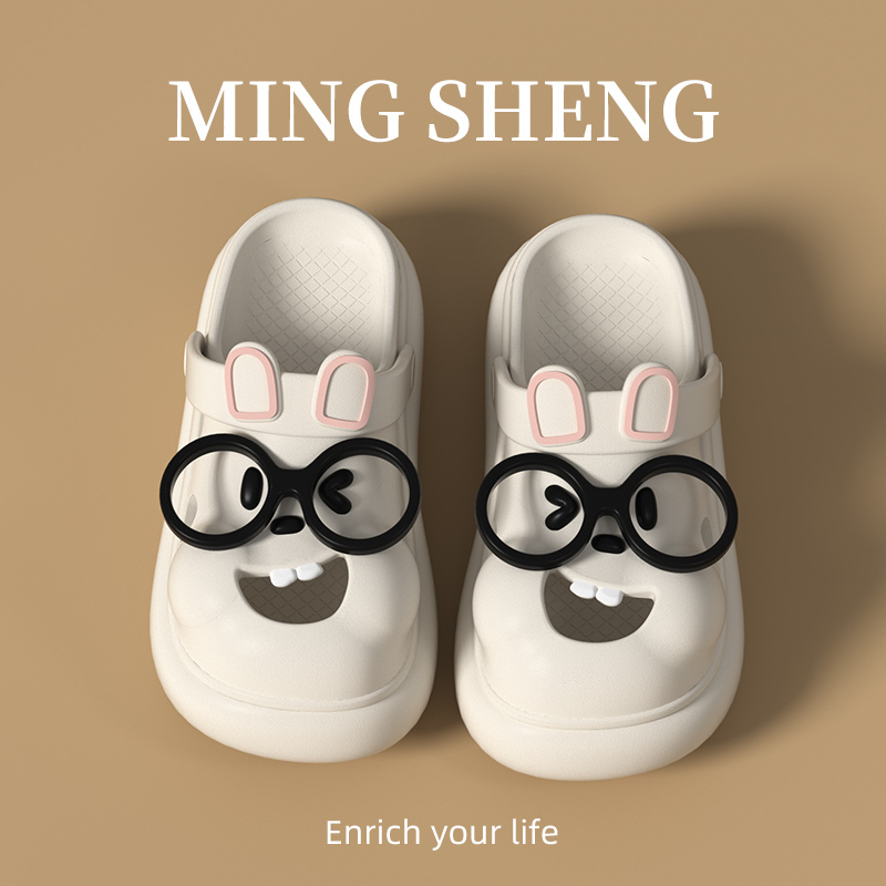 洞洞鞋女款2026夏季新款潮流软底防滑厚底拖鞋可爱大眼睛包头拖鞋,居家布艺,居家凉拖/凉鞋,淘宝优惠券,粉丝福利购,淘宝优惠卷