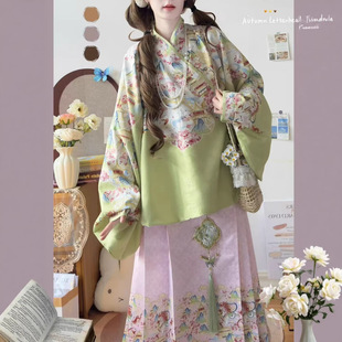 原创明制汉服女2025新款交领上袄多色马面裙日常通勤国风百搭古装