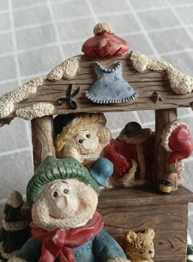 孤品老货雪人摆件磕碰瑕疵